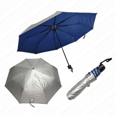 21.5 Inches Metal Manual Open 3 Fold Umbrella