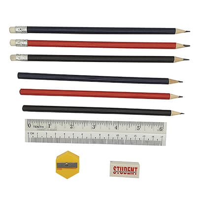 Pencils Set (consist of Pencils, Ruler, Sharpener Eraser)