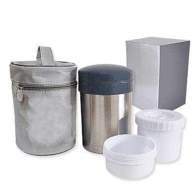 Stainless Steel Lunch Jar with 2 Containers
