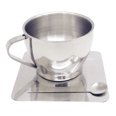 Stainless Cup with Coaster (V23)