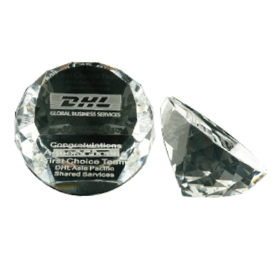 Crystal Cube Paper Weight