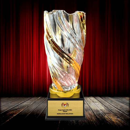 Elegant Golden Crystal Vase