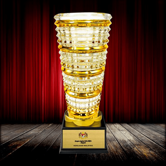 Elegant Golden Crystal Vase