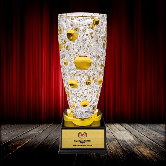 Elegant Golden Crystal Vase