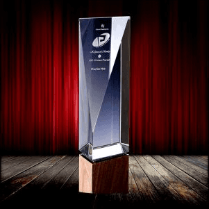 Exclusive Crystal Wooden Trophy