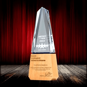 Exclusive Crystal Wooden Trophy