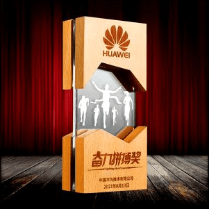 Exclusive Crystal Wooden Trophy