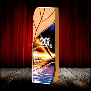 Exclusive Crystal Wooden Trophy