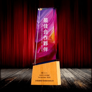 Exclusive Crystal Wooden Trophy