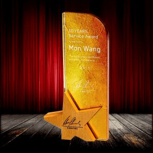 Exclusive Crystal Wooden Trophy
