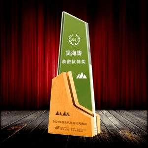 Exclusive Crystal Wooden Trophy