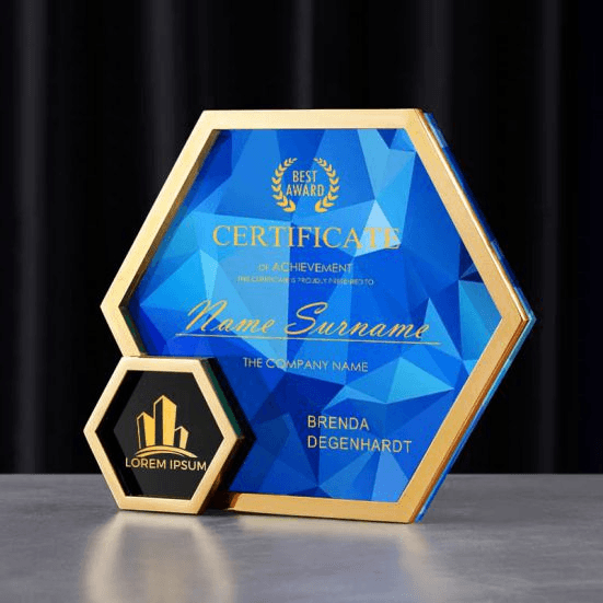 Exclusive Metal Crystal Award