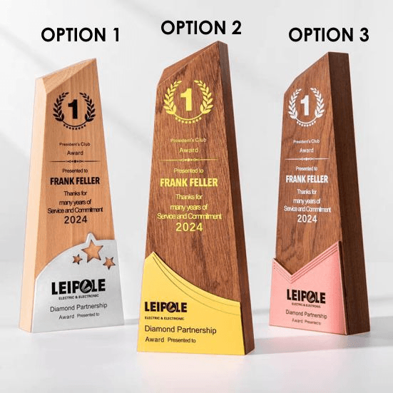 Exclusive Wooden Metal Award