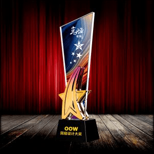 Fusion Crystal Golden Trophy