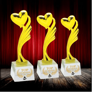 3D Figure Gold Silver Bronze