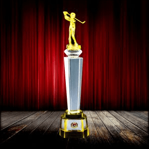 3D Figure Gold Silver Bronze