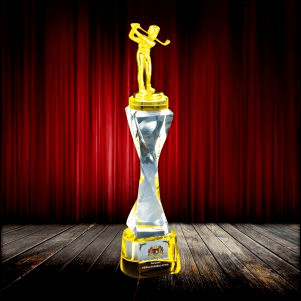 3D Figure Gold Silver Bronze