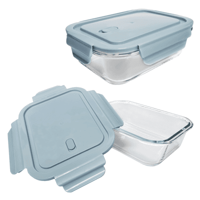 Borosilicate Glass Container with Lid (1 Compartment)
