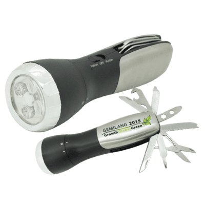LED Torchlight with Hazard Light & Tools
