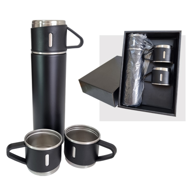 Cup Flask Set with 2 Extra Cups