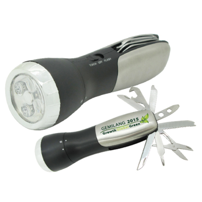 LED Torchlight with Hazard Light & Tools